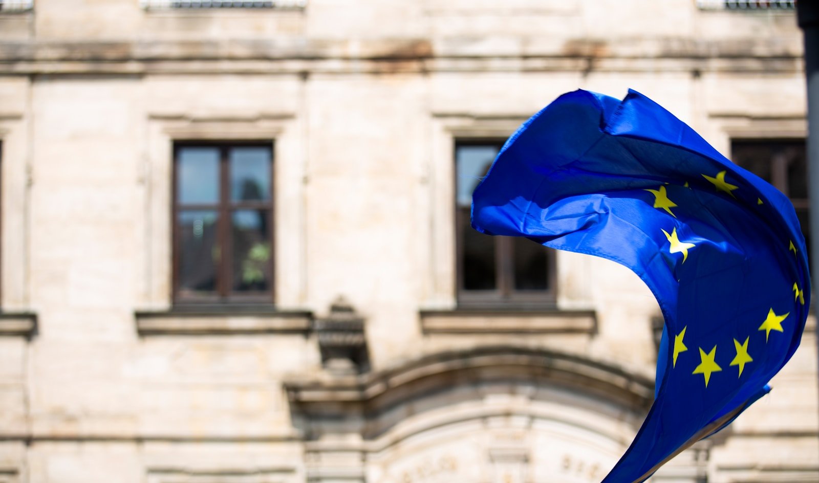 waving europe flag