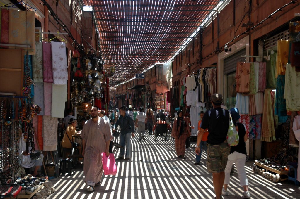 Souk Semmarine a tarde em Marrakech