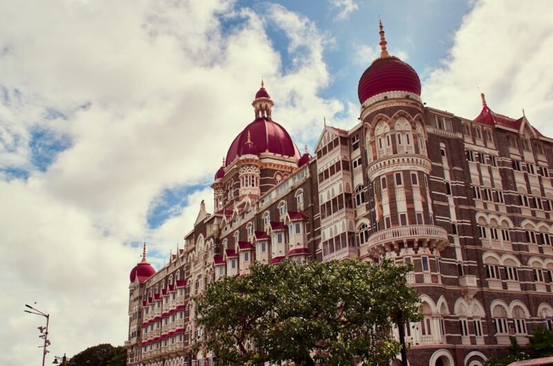 a large building with a red roof in Mumbai