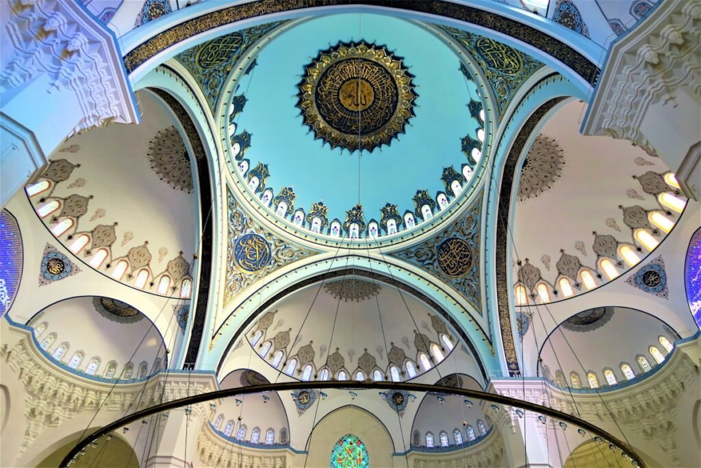 blue and white floral ceiling Istambul